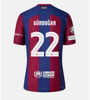 Barcelona Ilkay Gundogan #22 Primera Equipación 2023-24 Manga Corta